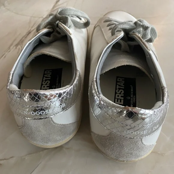 Golden Goose GGBD Super-Star Unisex White Silver 41 EUC/New? - Picture 9 of 11